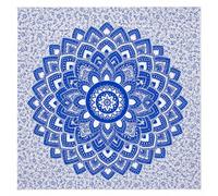 SaoTi Telo mare gigante 210 x 240 cm Mandala multiuso India - Telo mare in cotone leggero compatto - Telo mare antisabbia piscina - Coperta cotone divano decorativo
