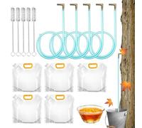 Sap Tapping Kit, Maple Syrup Collection Set, 39.37inch Kit with Filtering Feature, Sturdy Drill and Tubing, Harvest Tool with Efficient Design, Production Gear for Collecting Storing Filtering