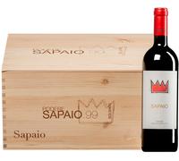 Sapaio Rosso Toscana IGT 2020 (BIO) 6 bottiglie in cassetta di legno 4,5 l