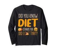 Sapevi Che Diet Sta per Did I Eat That? Maglia a Manica
