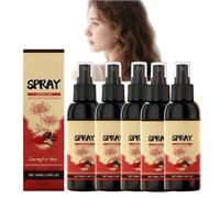 Sapfron Hair Blackening Spray With Polygonum Multiflorum & Ginger Root Extracts - Cura dei capelli a base di erbe per la nutrizione quotidiana, migliorare la secchezza e la crosta (5)