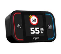 Saphe Drive Pro Dispositivo per le allerte autovelox e accessori auto con display a colori, richiede un abbonamento, segnalatore in tutta EU, si avvia automaticamente alla partenza via Bluetooth