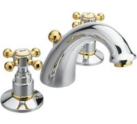 Sapho Antea rubinetto per lavabo verticale cromo-oro 3022