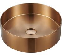 Sapho Aurum lavabo 38x38 cm rotonda da appoggio satinato/perla AU301