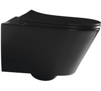 Sapho Avva vaso wc con sedile bidet sospeso senza brida nero 100312-110