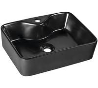 Sapho Balena lavabo 48x37 cm rettangolare da appoggio nero opaca BH7013B