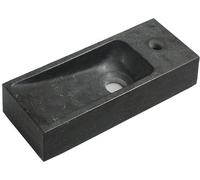 Sapho Blok lavabo 38x14 cm rettangolare a parete antracite opaca 2401-31