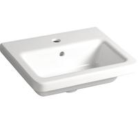 Sapho City lavabo 50x40 cm rettangolare a parete-da mobile-da incasso bianco lucida KE050