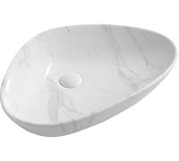 Sapho Dalma lavabo 58.5x39 cm ovale da appoggio bianco lucida MM217