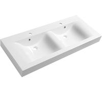 Sapho Flavia lavabo 120x50 cm rettangolare a parete-doppio bianco 68121