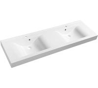 Sapho Flavia lavabo 160x50 cm rettangolare a parete-doppio bianco 68164