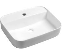 Sapho Garda lavabo 50x40 cm rettangolare da appoggio bianco lucida AR452