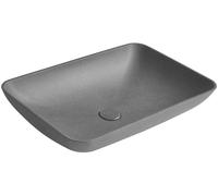 Sapho Infrane lavabo 57x37 cm rettangolare da appoggio nero opaca AR464