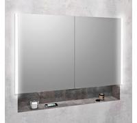 Sapho Integra armadietto 105.5x15.5x70 cm con specchio grigio IN105
