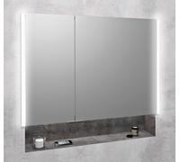 Sapho Integra armadietto 85.5x16.5x70 cm con specchio grigio IN085