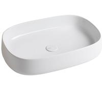 Sapho Jumper lavabo 60x40 cm ovale da appoggio bianco lucida WH070