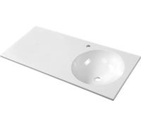 Sapho Juno lavabo 100x47 cm rettangolare a parete bianco lucida JU102