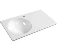 Sapho Juno lavabo 80x47 cm rettangolare a parete bianco lucida JU080
