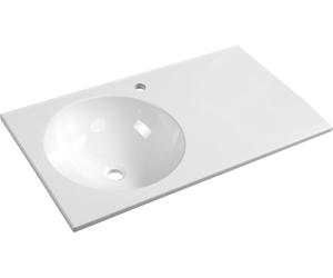 Sapho Juno lavabo 80x47 cm rettangolare a parete bianco lucida JU080