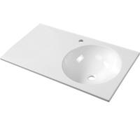 Sapho Juno lavabo 80x47 cm rettangolare a parete bianco lucida JU081