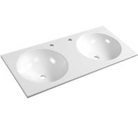 Sapho Juno lavabo 80x47 cm rettangolare a parete-doppio bianco lucida JU100