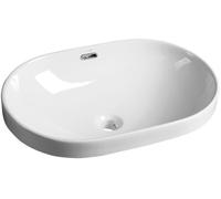 Sapho Lima lavabo 59.5x39.5 cm ovale da incasso bianco BH7022