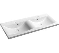 Sapho Luciola lavabo 120x48 cm rettangolare da mobile-doppio bianco lucida 50122