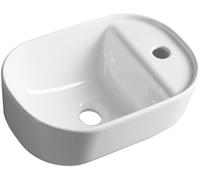 Sapho Manaki lavabo 42x28 cm ovale da appoggio bianco lucida TU0076