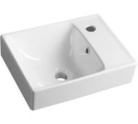 Sapho Nuali lavabo 40x30 cm rettangolare a parete bianco lucida TU0128