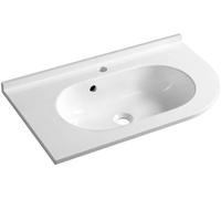 Sapho Pulse lavabo 75x45 cm a parete bianco lucida BM752