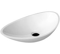 Sapho Rosseta lavabo 56.4x32.3 cm ovale da appoggio bianco lucida RS564