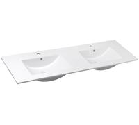 Sapho Slim lavabo 151x46 cm rettangolare da mobile-doppio bianco lucida 1601-150