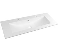 Sapho Yukon lavabo 120x45 cm rettangolare da incasso bianco YU122