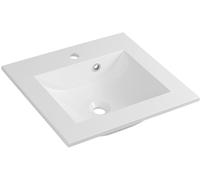 Sapho Yukon lavabo 50x45 cm rettangolare da incasso bianco lucida YU050
