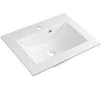 Sapho Yukon lavabo 60x45 cm rettangolare da incasso bianco lucida YU060