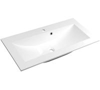 Sapho Yukon lavabo 80x45 cm rettangolare da incasso bianco lucida YU080