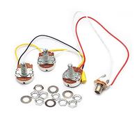 SAPHUE Basso Cablaggio Precablato Kit 250K Big Pots 2 Volume 1 Tone Per Jazz Bass Chitarra Elettrica Parti