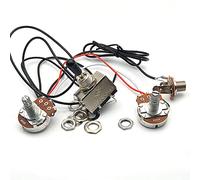 SAPHUE Cablaggio per chitarra elettrica precablato due pickup 500K Big Pots 3 Way interruttore a levetta per chitarra elettrica LP