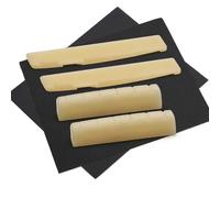 SAPHUE Dadi in osso non sbiancato per chitarra elettrica, basso, chitarra classica, mandolino, banjo, ukulele, 6 pezzi (2 set di sella e dado in osso Acousitc)