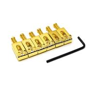 SAPHUE Sella per ponte per chitarra con viti a molla, chiave tremolo, per Fender Strat Stratocaster Tele Telecaster, accessori di ricambio per chitarra elettrica, 6 pezzi (oro)