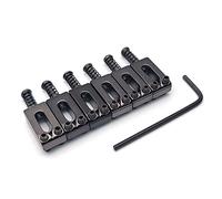 SAPHUE Sella per ponte per chitarra con viti a molla, chiave tremolo, per Fender Strat Stratocaster Tele Telecaster, accessori di ricambio per chitarra elettrica, 6 pezzi (nero)