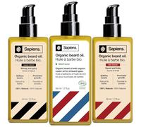Sapiens Barbershop Olio Barba Uomo BIO - Cura Barba Uomo - Olio Crescita Barba Uomo con Olio di Ricino - Ammorbidiente Barba Idratante - Edizione Limitata