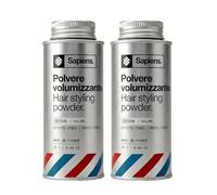 Sapiens Cera in Polvere per Capelli Uomo 25g x2 | Volume e Texture Istantanei - Finish Matte - Formula Naturale - Made in France - Sviluppata con Barbieri