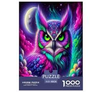Sapienza del gufo Jigsaw Puzzle Impossibili 1000 Pezzi Animali colorati dei cartoni animati Decorazione Per La Casa. Giochi Rilassamento E Intelligence Per Adulti E Bambini Da 12 Anni 38x26cm/1000pcs
