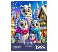 Sapienza del gufo Jigsaw Puzzle Impossible 1000Pcs Animali colorati dei cartoni animati Decorazione Per La Casa. Rilassamento E Intelligence Per Adulti E Ragazzi Da 14 Anni 38x26cm/1000pcs