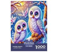 Sapienza del gufo Puzzle Impossible 1000 Pezzi Animali colorati dei cartoni animati Decorazione Per La Casa. Giochi Rilassamento E Intelligence Per Adulti E Ragazzi Da 14 Anni 38x26cm/1000pcs