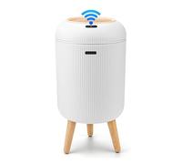 sapisecret Pattumiera da Bagno 12L Automatica con Sensore - Intelligente per Cucina/Camera, Design Sottile Bianco, Copertura Ermetica Anti Odore (Batteria 6 Mesi)