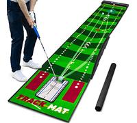 SAPLIZE Tappetino da golf, tracce visibili della palla, con specchio di allineamento per posizionare, 50.8 cmx3 m per mettere opaco per interni, mettere Green Practice Training Aid per casa e ufficio