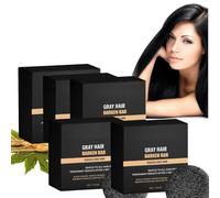 Sapone a barra inversa dei capelli grigi, shampoo e barrette di condizionamento, shampoo attivatore di radice per la crescita dei capelli, barra grigia per capelli dimagranti (5)