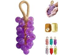 Sapone a forma di grape su una ropa, fatto a mano, sapone decorativo per lavaggio a mano, bagno, decorazione per la casa per uomini e donne (1, viola)